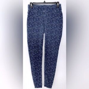 LANDS’END Blue Floral Cotton Spandex Legging - XS (US 2-4)
